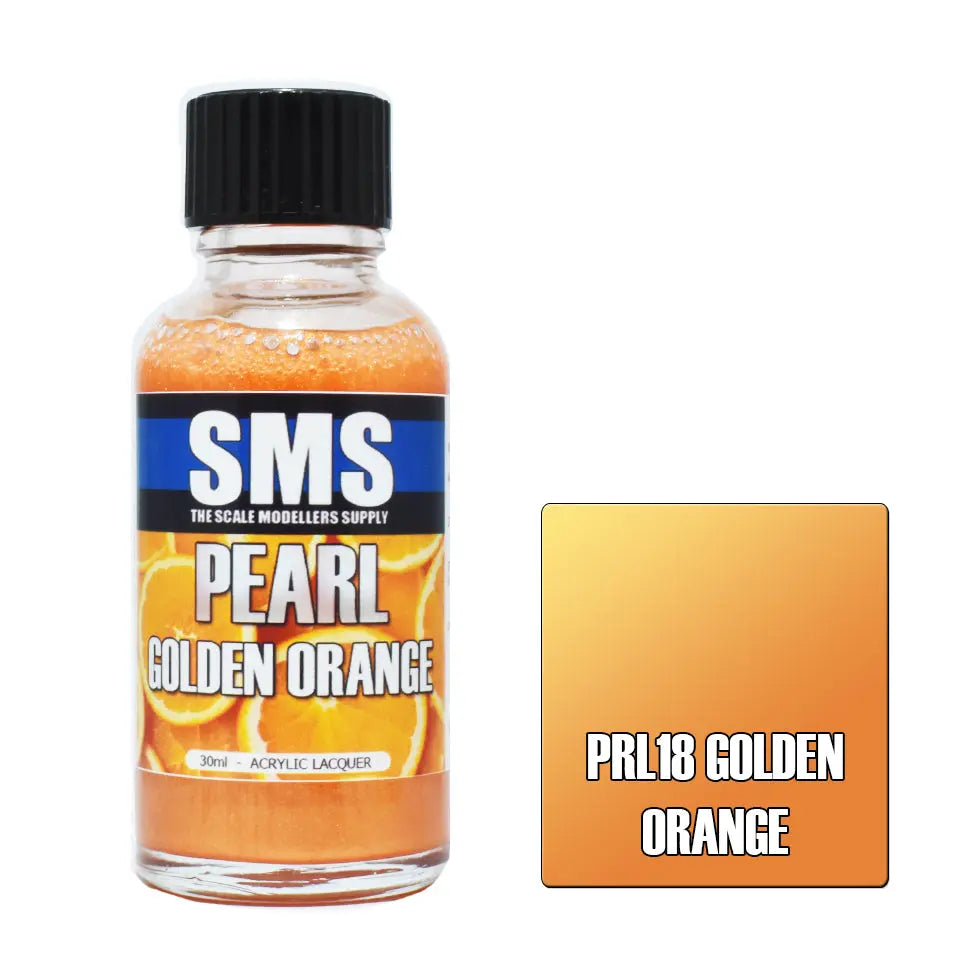 SMS Pearl Acrylic Lacquer Golden Orange 30ml The Scale Modellers Supply