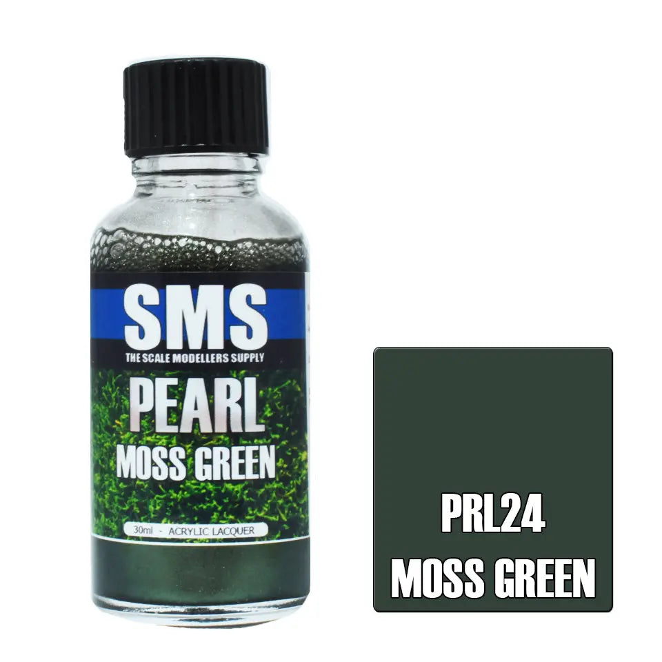 SMS Pearl Acrylic Lacquer Moss Green 30ml The Scale Modellers Supply