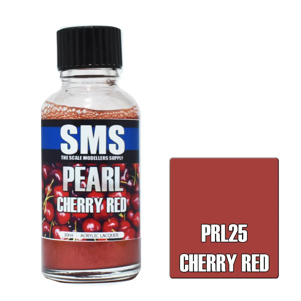 SMS Pearl Acrylic Lacquer Cherry Red 30ml The Scale Modellers Supply