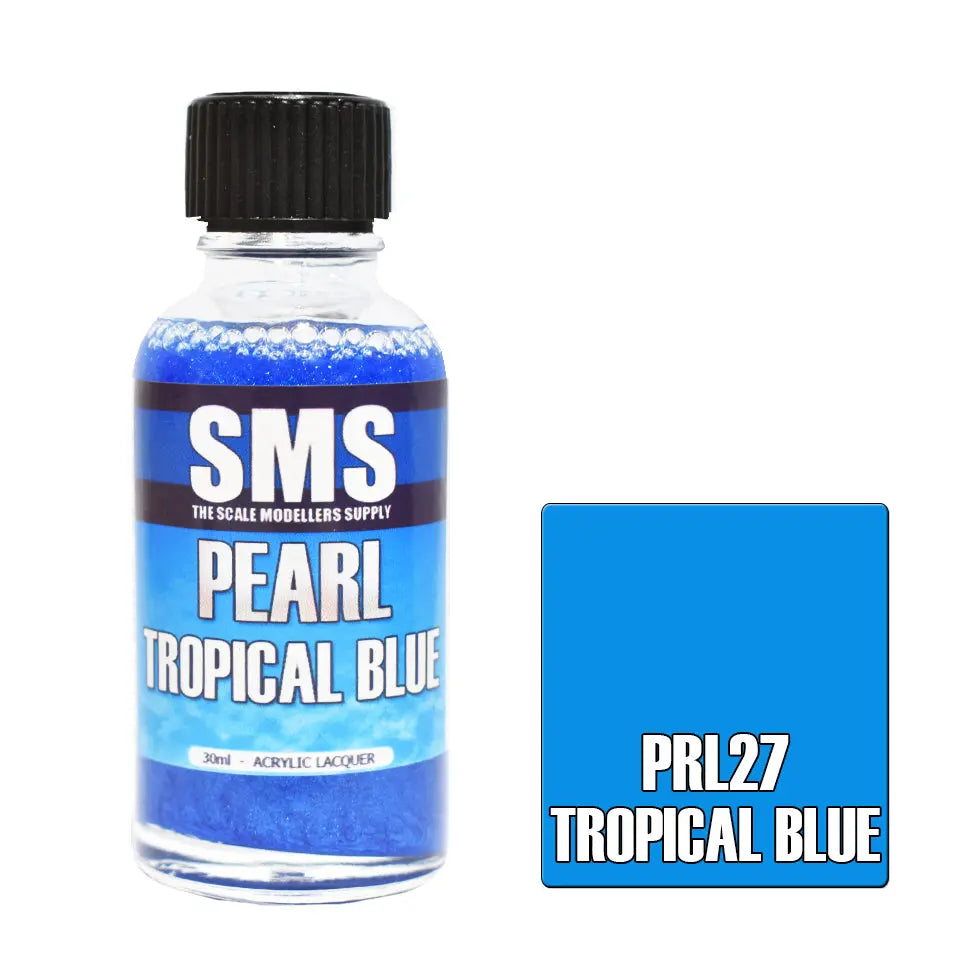 SMS Pearl Acrylic Lacquer Tropical Blue 30ml The Scale Modellers Supply