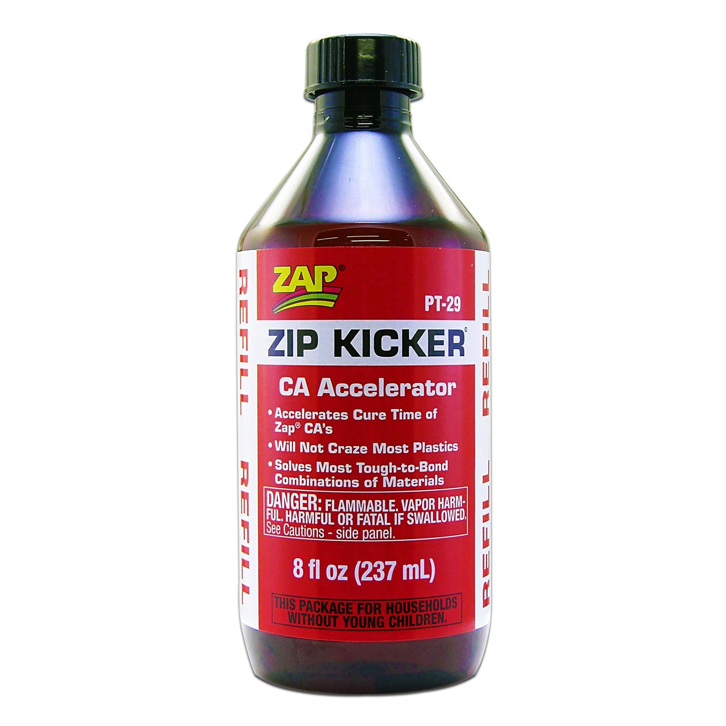 Zap-A-Gap Zip-Kicker CA Accelerator Refll Bottle 8oz/237ml ZAP-A-GAP