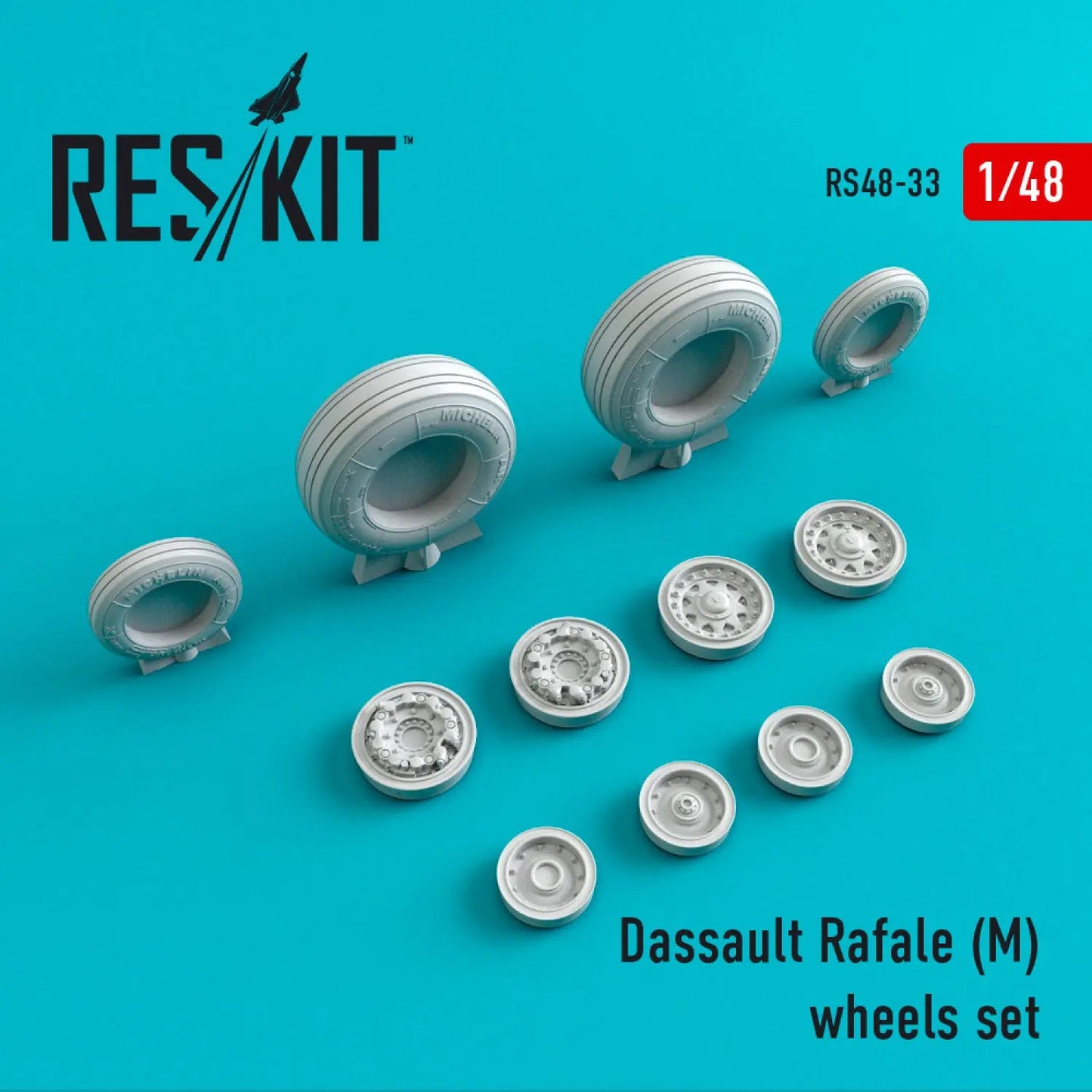 Res/Kit 1:48 Dassault Rafale (M) Wheels Set Res/Kit