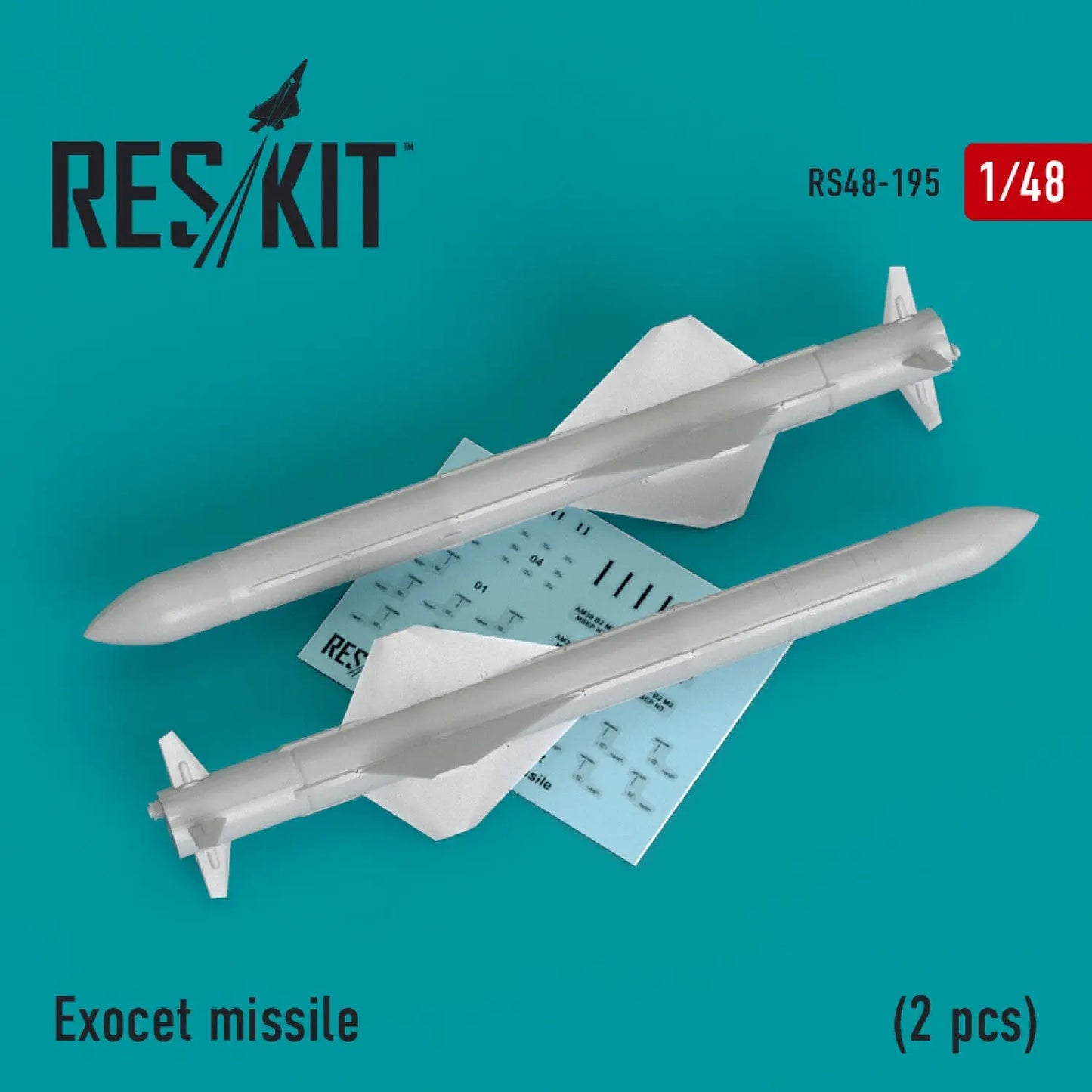 Res/Kit 1:48 Exocet Missiles 2 pces Res/Kit