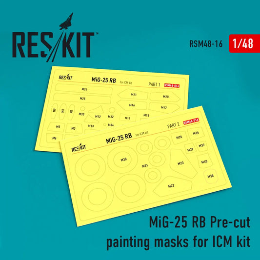 Res/Kit 1:48 MiG-25 RB Painting Masks for ICM Kit Res/Kit