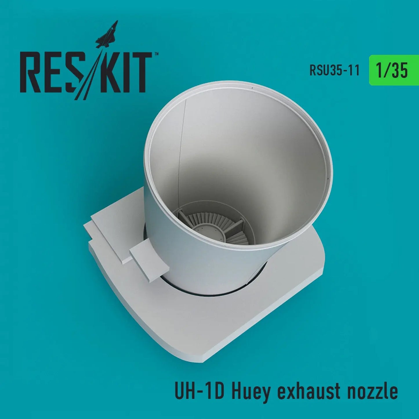 Res/Kit 1:35 UH-1D Huey Exhaust Nozzle Res/Kit