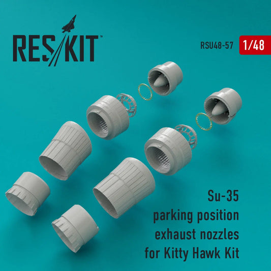 Res/Kit 1:48 Su-35 Parking Position Exhaust Nozzles for Kitty Hawk Kit Res/Kit