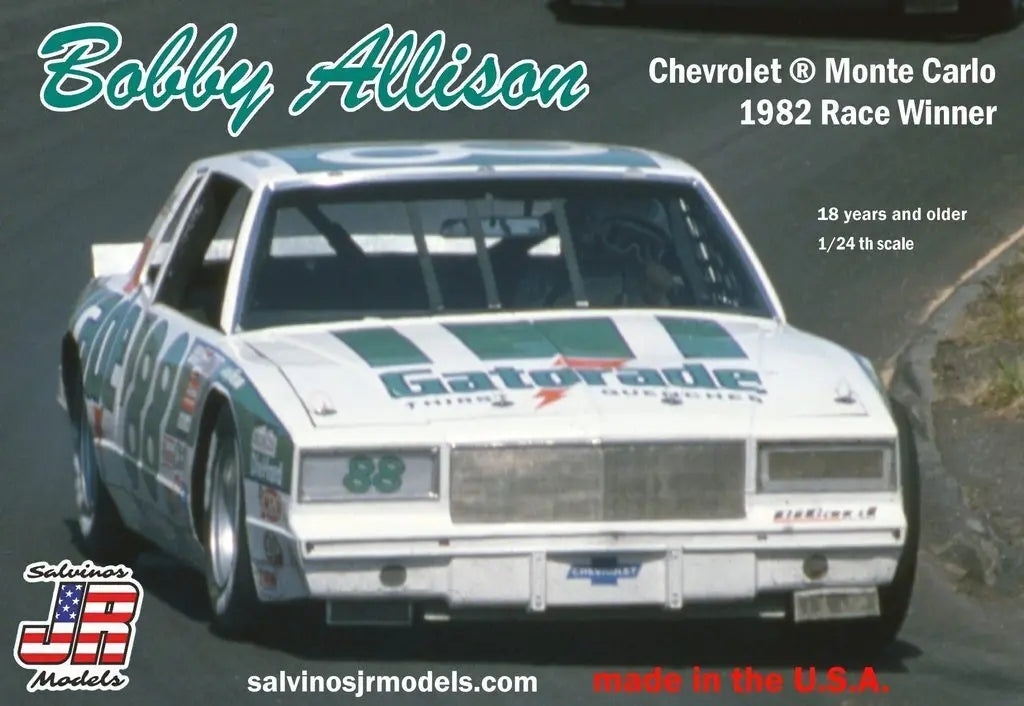 Salvinos J R BAMC1982R 1/24 Bobby Allison Chevrolet Monte Carlo 1982 Race Winner Plastic Model Kit - Franklin Hobbies Ltd