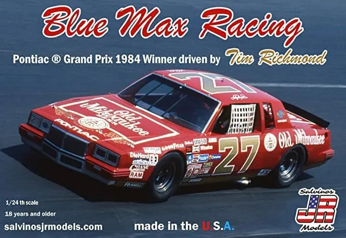 Salvinos J R BMGP1984NW 1/24 Blue Max Racing 1984 2+2 Driven by Tim Richmond Plastic Model Kit - Franklin Hobbies Ltd