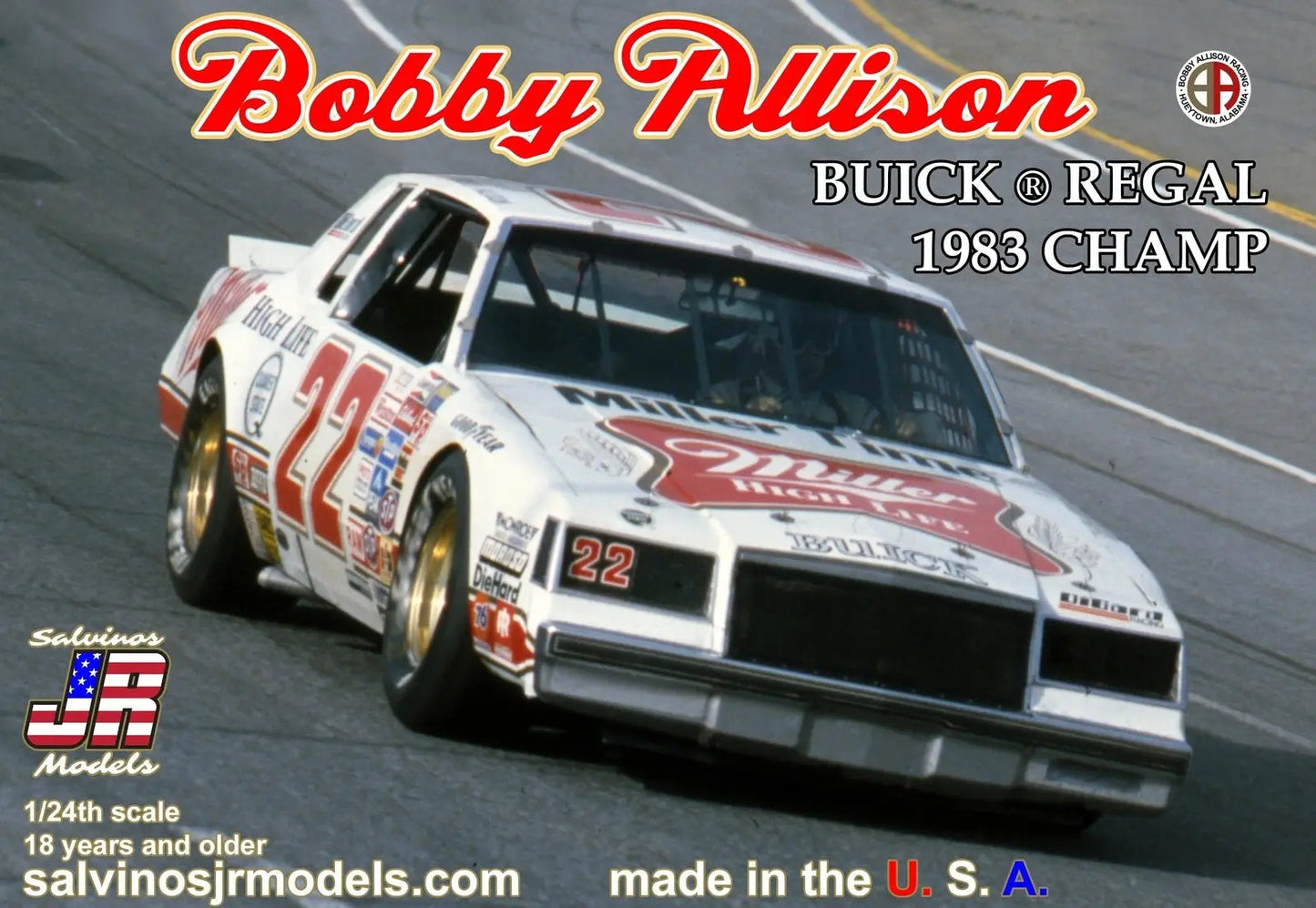 Salvinos J R 1/25 Bobby Allison 1983 Buick Regal Champion Plastic Model Kit Salvinos J R Models