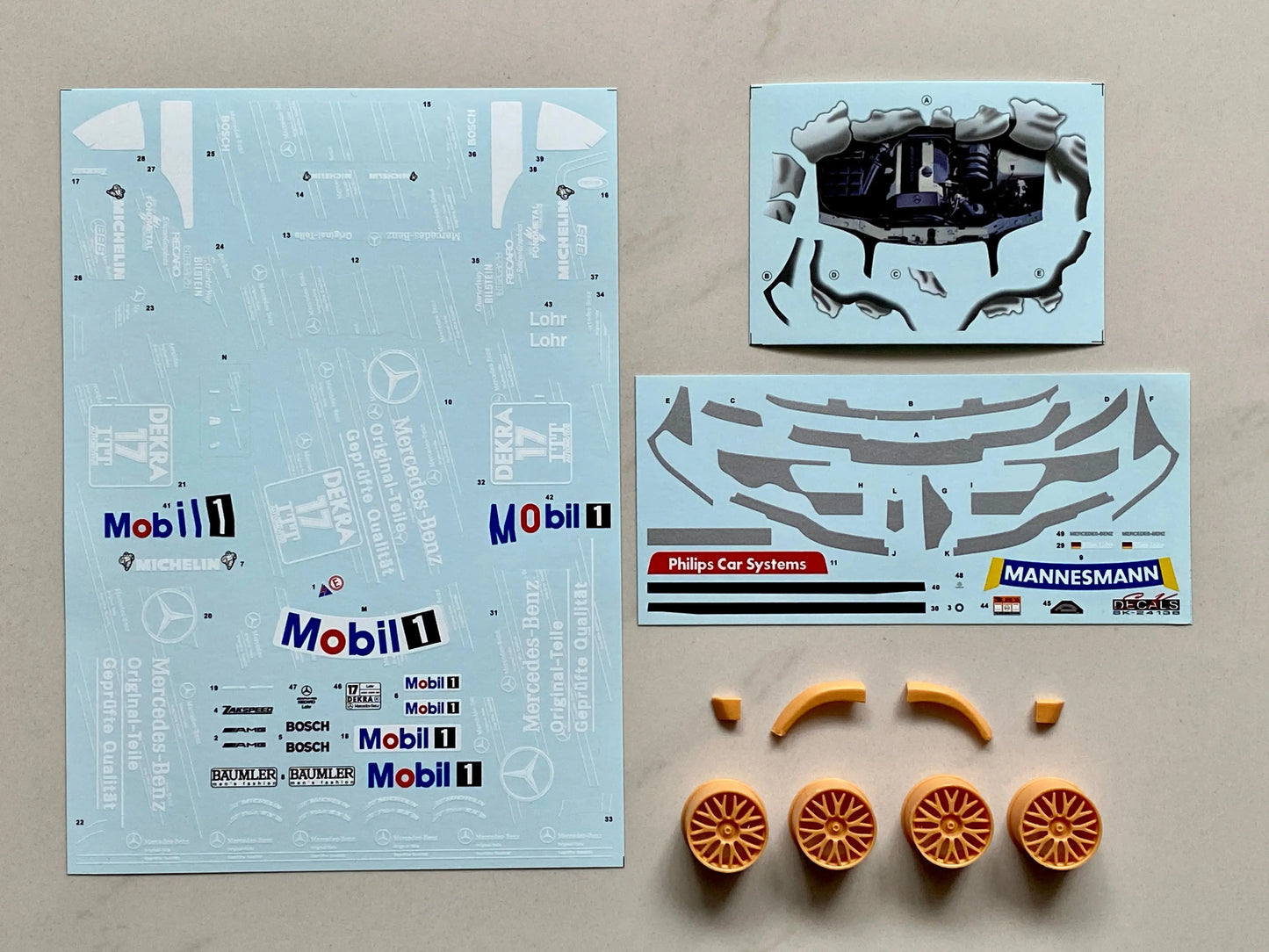 S.K. Decals 1:24 AMG Mercedes C-Class DTM 1995 #17 Zakspeed Mercedes Decal Set S.K. Decals