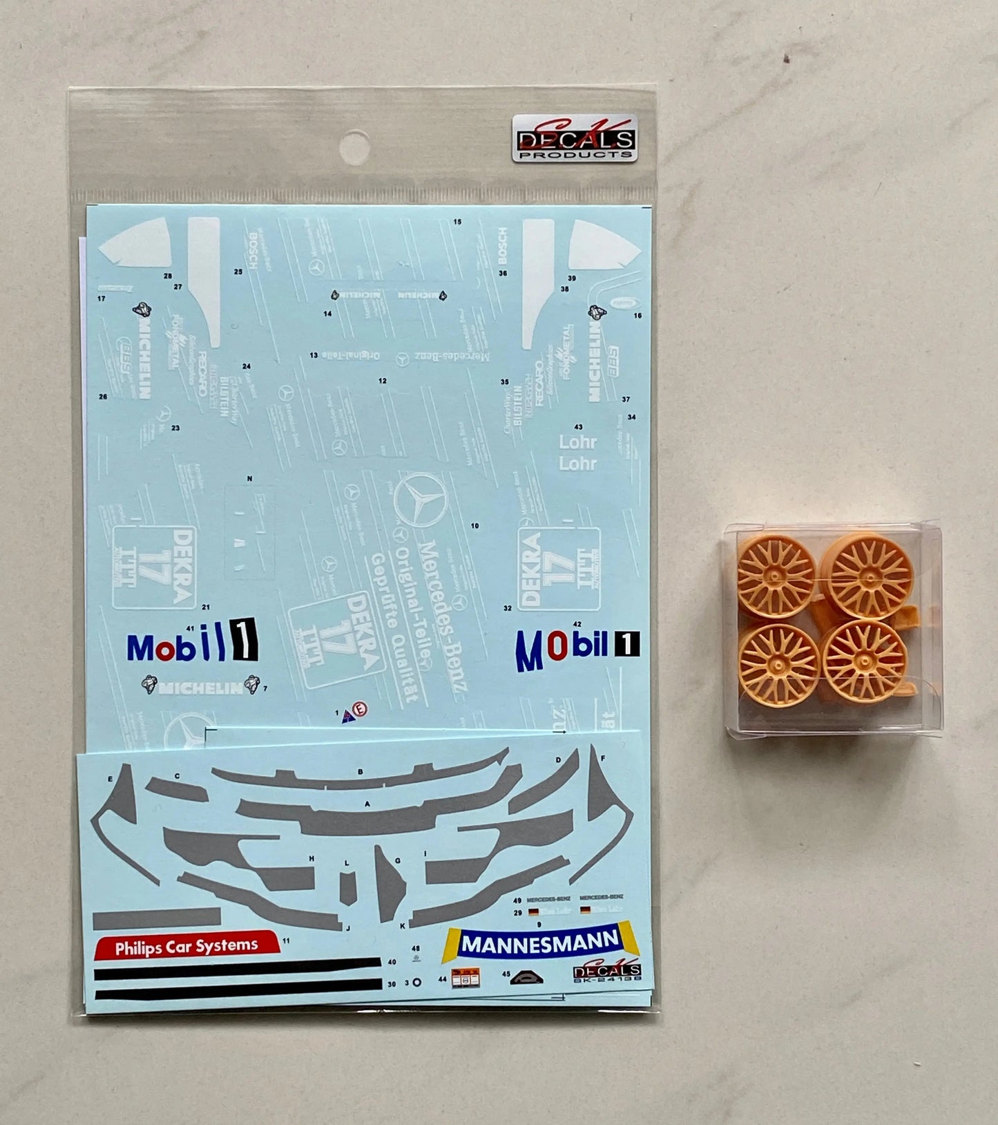 S.K. Decals 1:24 AMG Mercedes C-Class DTM 1995 #17 Zakspeed Mercedes Decal Set S.K. Decals
