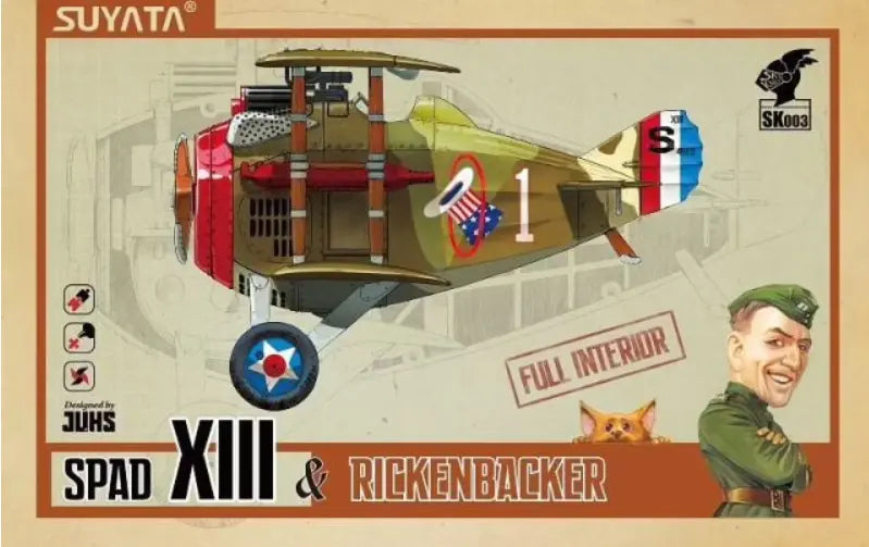Suyata SPAD XIII & RICKENBACKER Plastic Model Kit - Franklin Hobbies Ltd