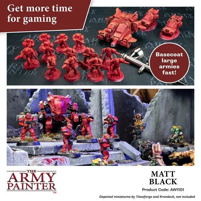 The Army Painter Warpaints Air: Matt Black - 18ml Acrylic Paint The Army Painter