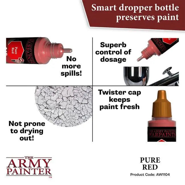The Army Painter Warpaints Air: Pure Red - 18ml Acrylic Paint The Army Painter