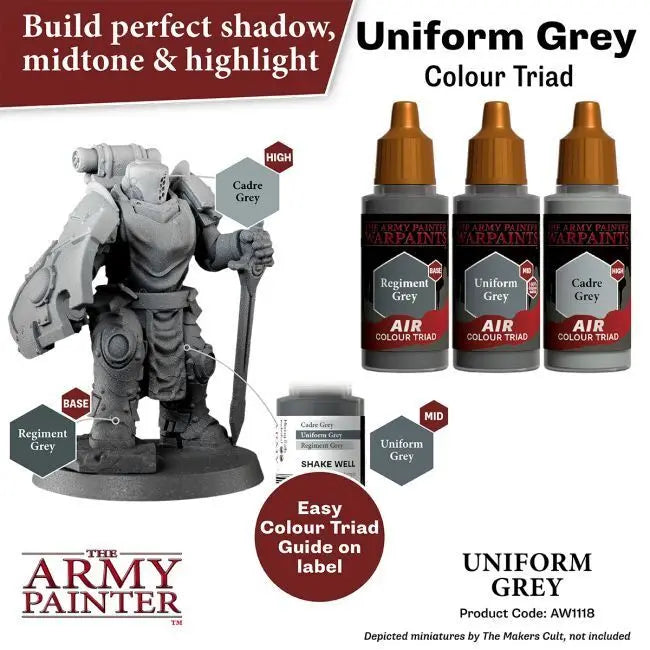 The Army Painter Warpaints Air: Uniform Grey - 18ml Acrylic Paint The Army Painter