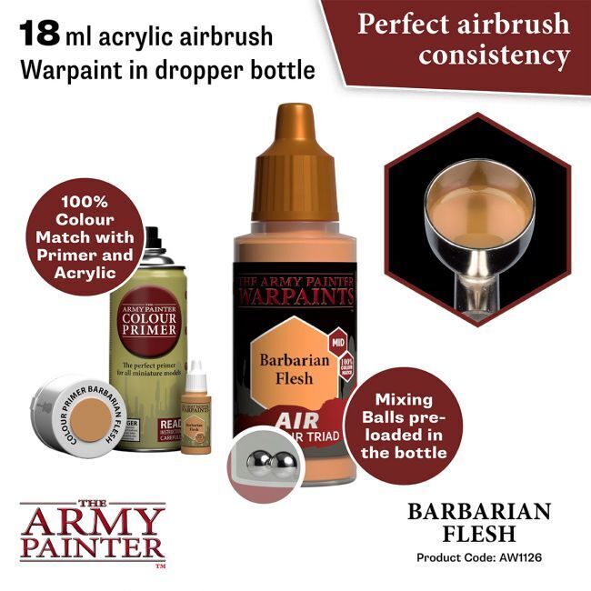 The Army Painter Warpaints Air: Barbarian Flesh - 18ml Acrylic Paint