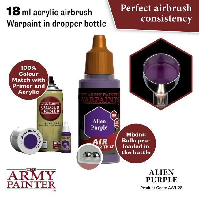 The Army Painter Warpaints Air: Alien Purple - 18ml Acrylic Paint