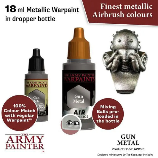 The Army Painter Warpaints Air: Gun Metal - 18ml Acrylic Paint The Army Painter