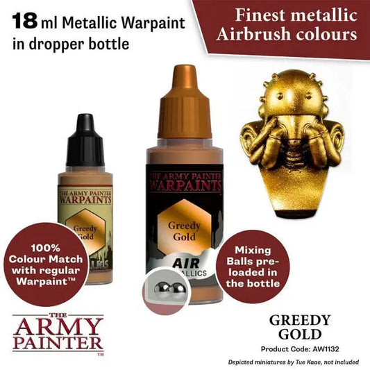 The Army Painter Warpaints Air: Greedy Gold - 18ml Acrylic Paint The Army Painter
