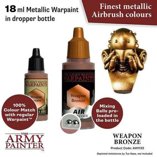 The Army Painter Warpaints Air: Weapon Bronze - 18ml Acrylic Paint The Army Painter