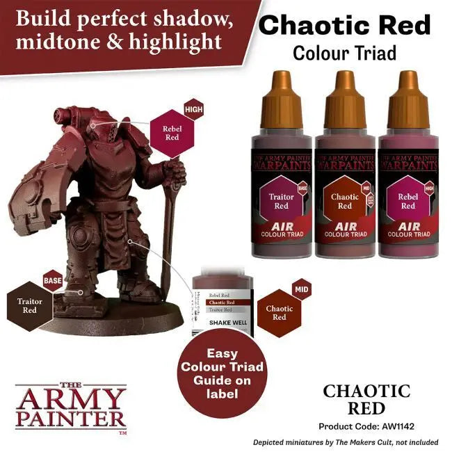 The Army Painter Warpaints Air: Chaotic Red - 18ml Acrylic Paint The Army Painter