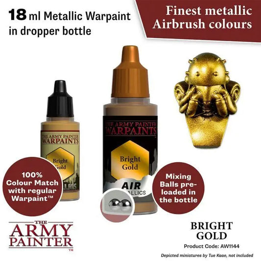 The Army Painter Warpaints Air: Bright Gold - 18ml Acrylic Paint The Army Painter