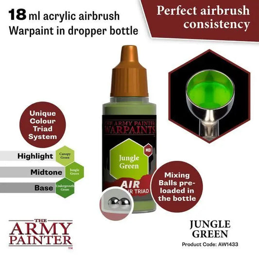 The Army Painter Warpaints Air: Jungle Green - 18ml Acrylic Paint The Army Painter