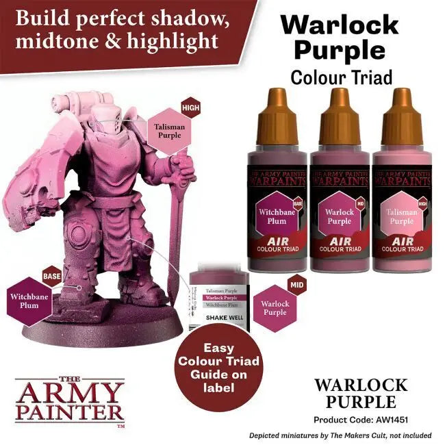 The Army Painter Warpaints Air: Warlock Purple - 18ml Acrylic Paint The Army Painter