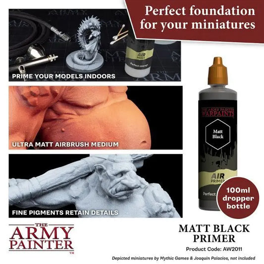 The Army Painter Warpaints Air: Primer Black 100 ml The Army Painter