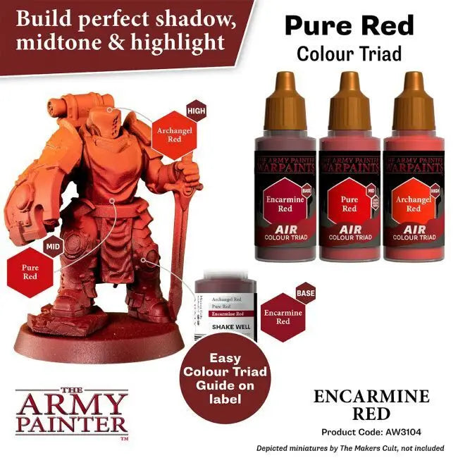 The Army Painter Warpaints Air: Encarmine Red - 18ml Acrylic Paint The Army Painter