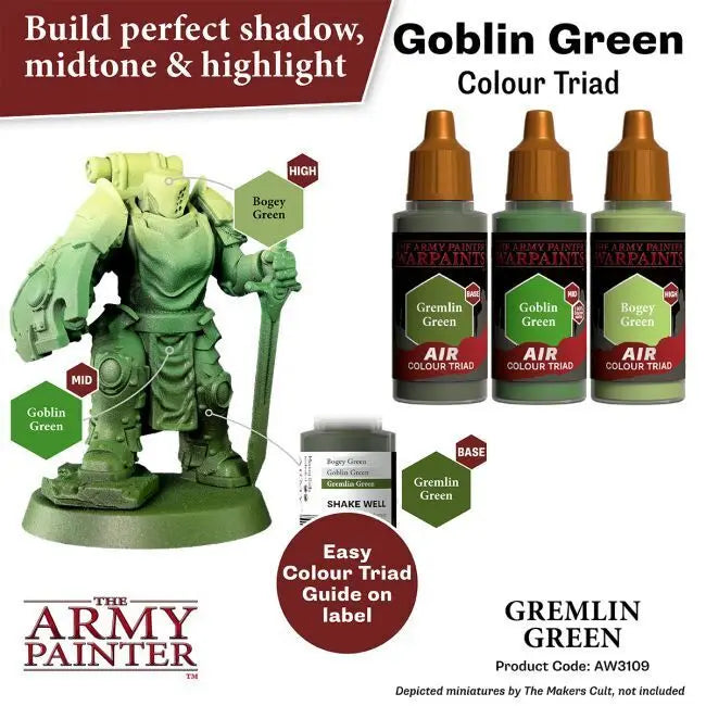 The Army Painter Warpaints Air: Gremlin Green - 18ml Acrylic Paint The Army Painter
