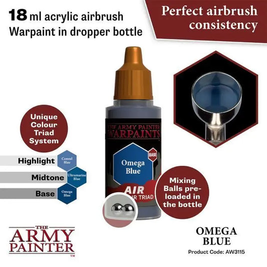 The Army Painter Warpaints Air: Omega Blue - 18ml Acrylic Paint The Army Painter