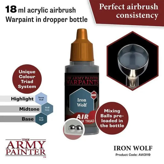 The Army Painter Warpaints Air: Iron Wolf - 18ml Acrylic Paint The Army Painter