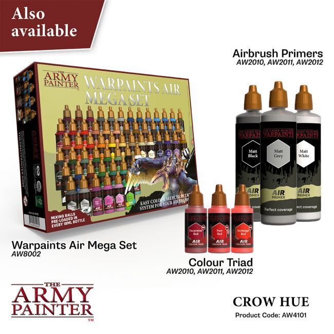 The Army Painter Warpaints Air: Crow Hue - 18ml Acrylic Paint