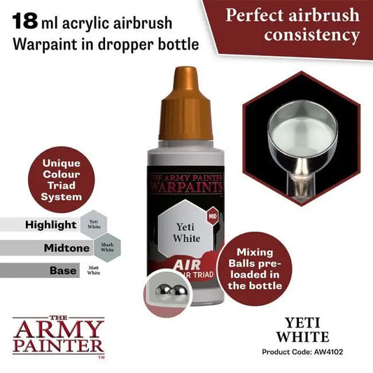 The Army Painter Warpaints Air: Yeti White - 18ml Acrylic Paint The Army Painter