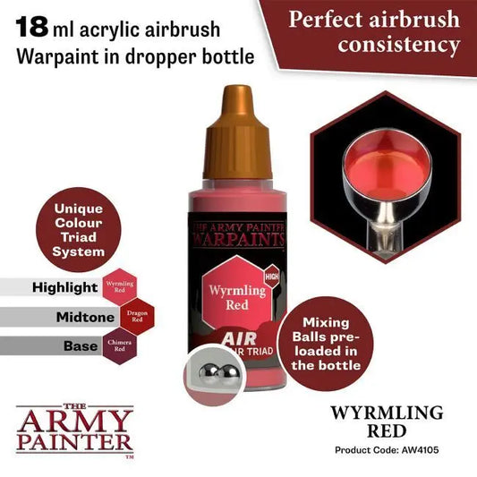 The Army Painter Warpaints Air: Wyrmling Red - 18ml Acrylic Paint The Army Painter