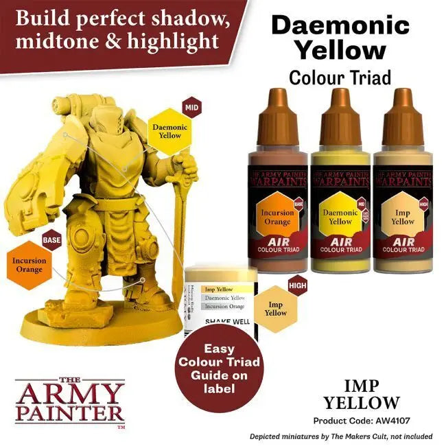 The Army Painter Warpaints Air: Imp Yellow - 18ml Acrylic Paint The Army Painter