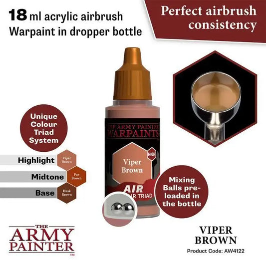 The Army Painter Warpaints Air: Viper Brown - 18ml Acrylic Paint The Army Painter