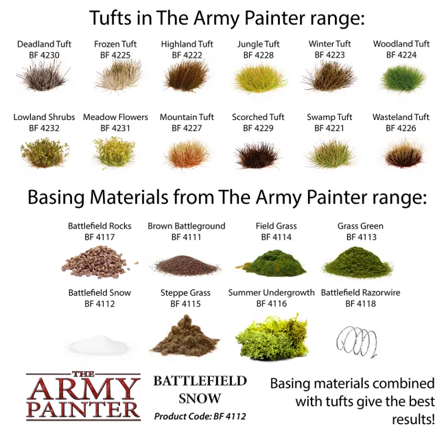 The Army Painter Basing: Battlefield Snow The Army Painter