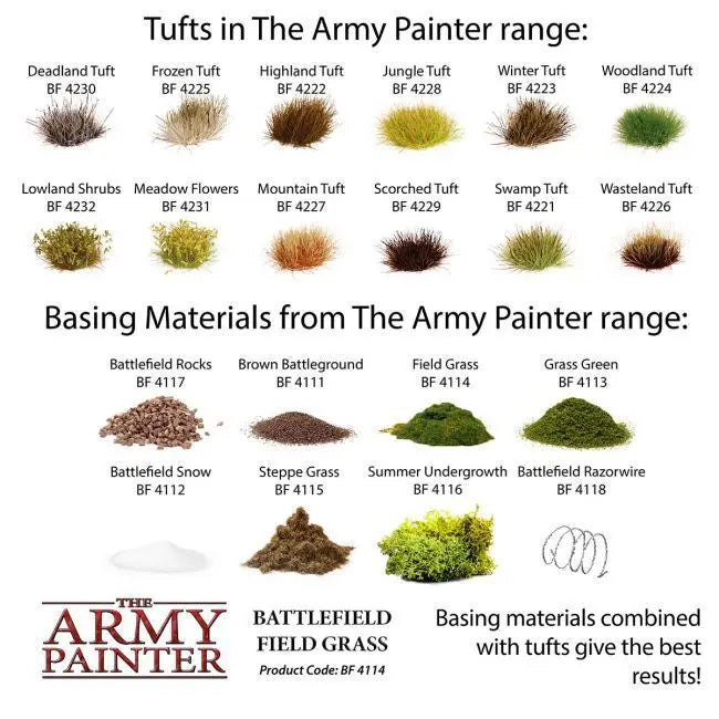 The Army Painter Basing: Battlefield Field Grass The Army Painter