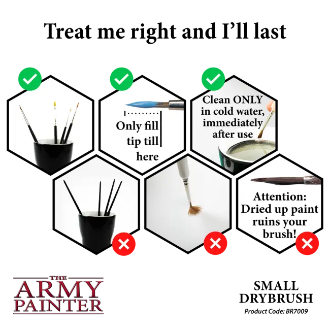 The Army Painter Wargamer Brush - Small Drybrush The Army Painter