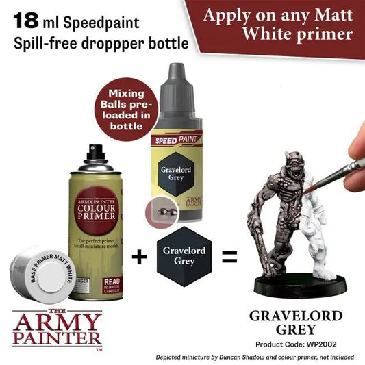 The Army Painter Speedpaint: Gravelord Grey - 18ml Acrylic Paint The Army Painter