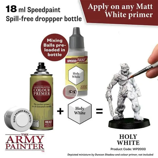 The Army Painter Speedpaint: Holy White - 18ml Acrylic Paint The Army Painter