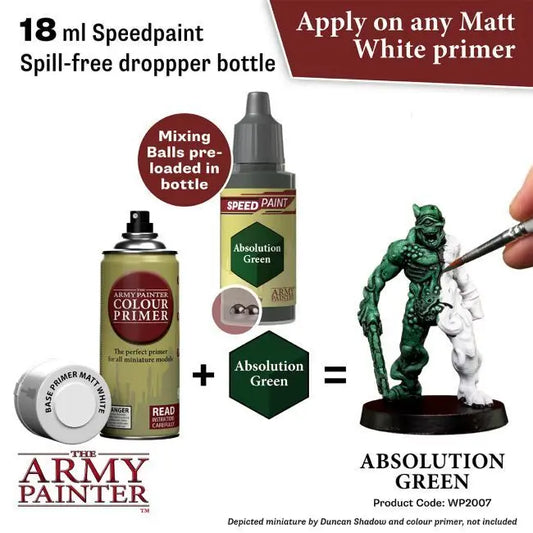 The Army Painter Speedpaint: Absolution Green - 18ml Acrylic Paint The Army Painter