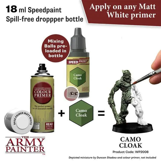 The Army Painter Speedpaint: Camo Cloak - 18ml Acrylic Paint The Army Painter