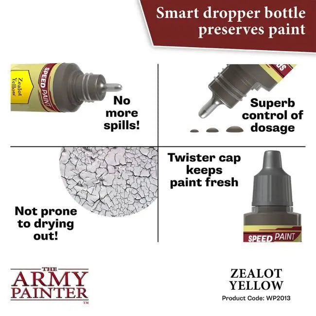 The Army Painter Speedpaint: Zealot Yellow - 18ml Acrylic Paint The Army Painter