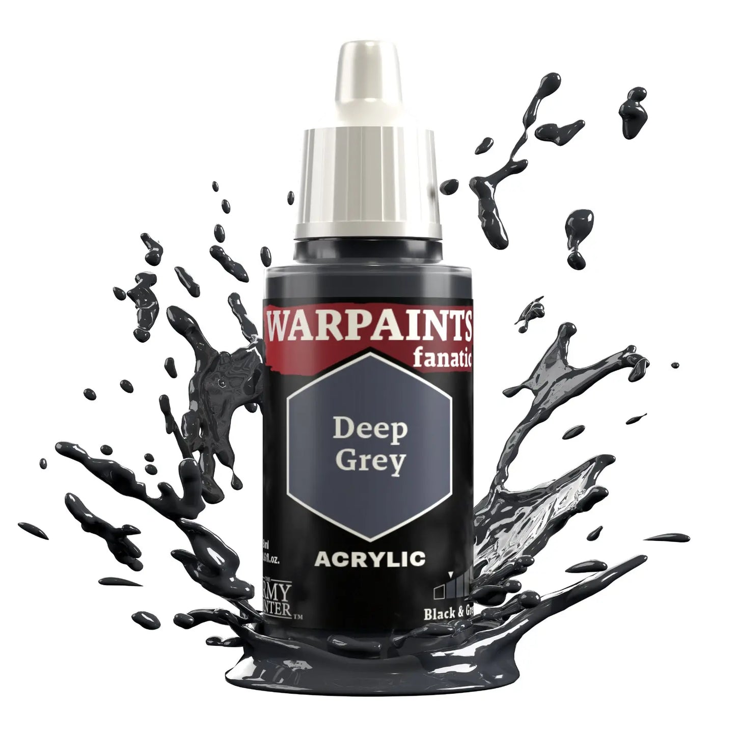 The Army Painter Warpaints Fanatic: Deep Grey - 18ml Acrylic Paint The Army Painter