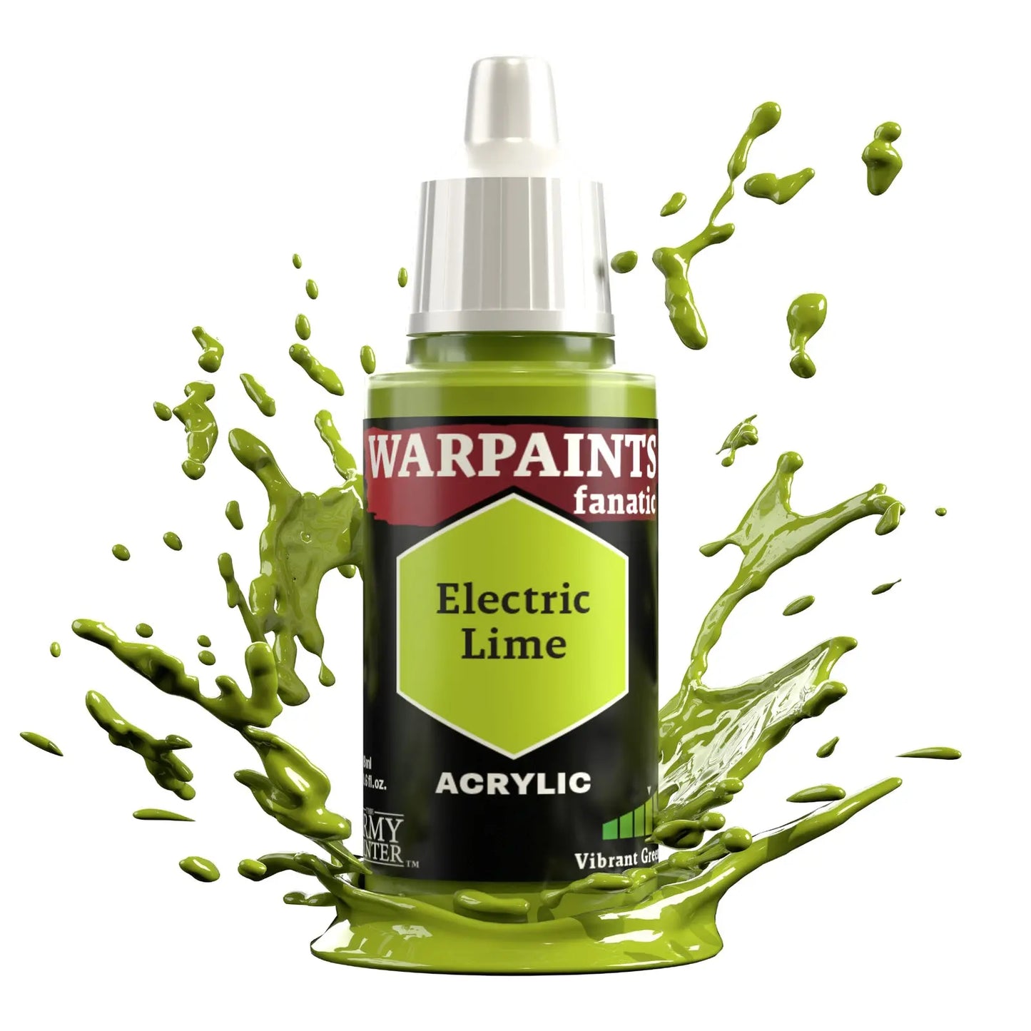 The Army Painter Warpaints Fanatic: Electric Lime - 18ml Acrylic Paint The Army Painter