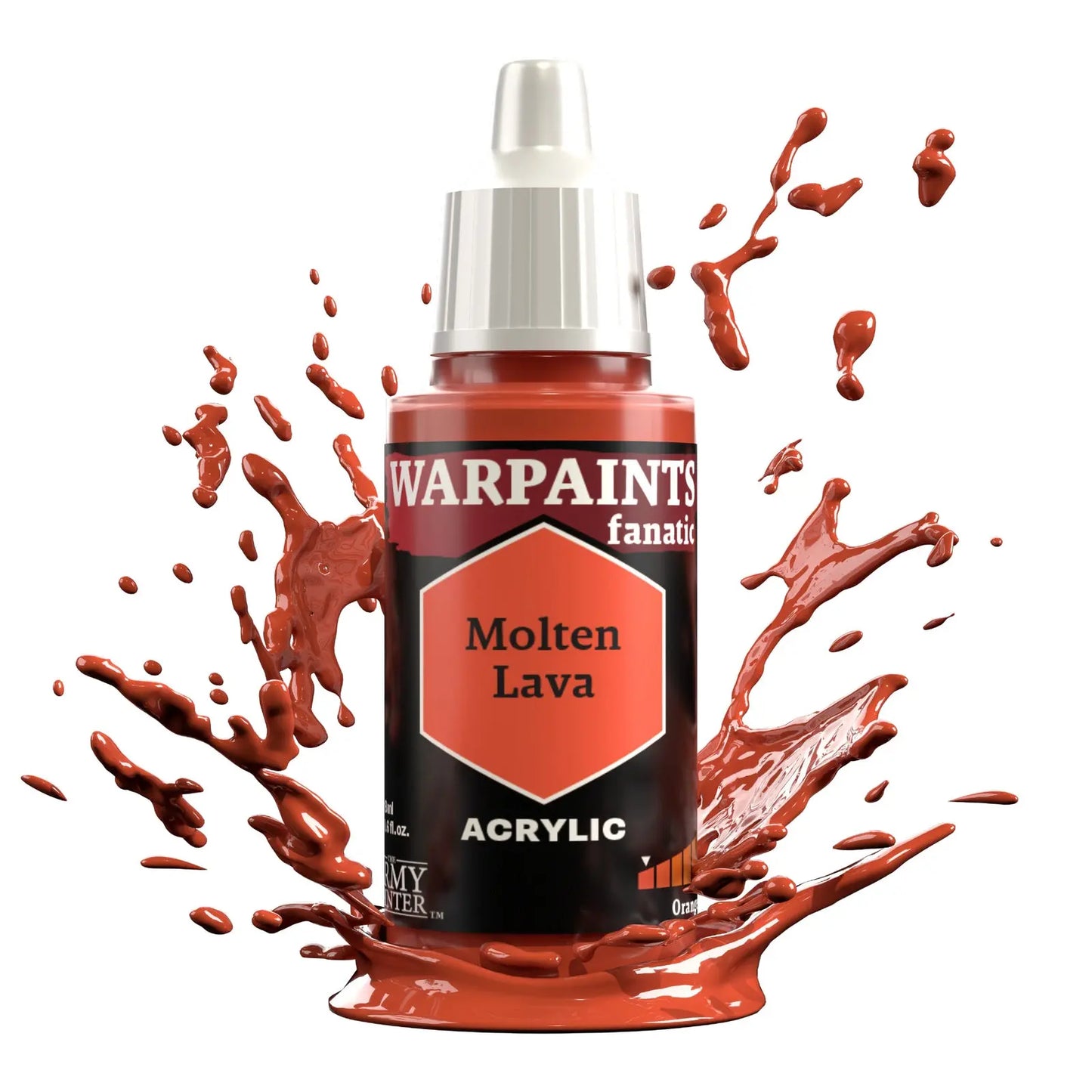 The Army Painter Warpaints Fanatic: Molten Lava - 18ml Acrylic Paint The Army Painter
