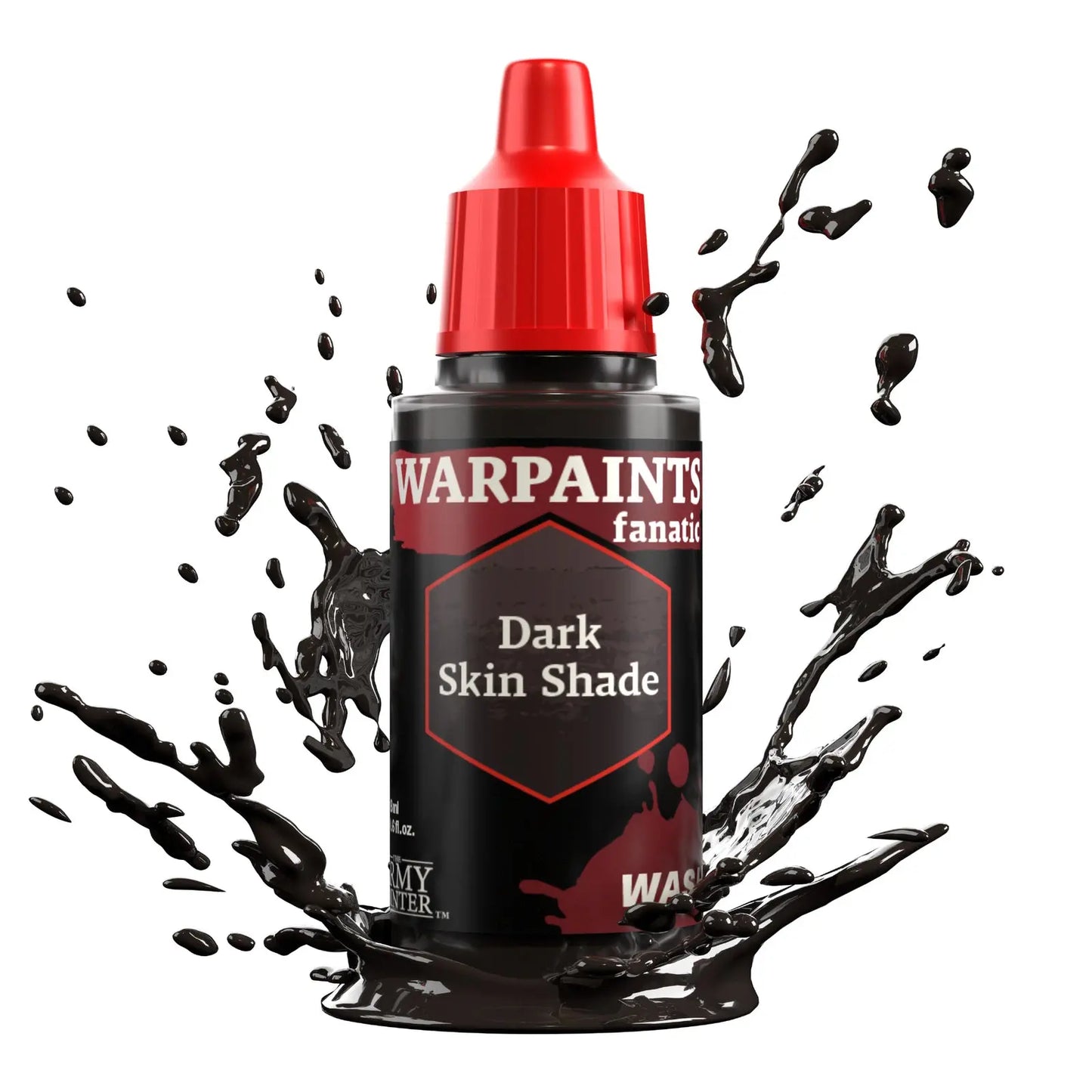 The Army Painter Warpaints Fanatic Wash: Dark Skin Shade - 18ml Acrylic Paint The Army Painter